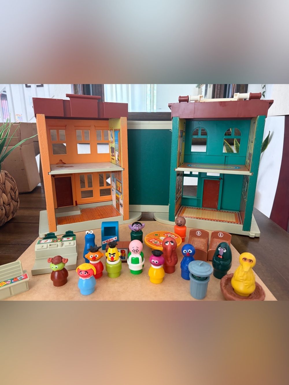 Vtg Fisher Price Sesame Street Apartment Mr. Hooper's Store